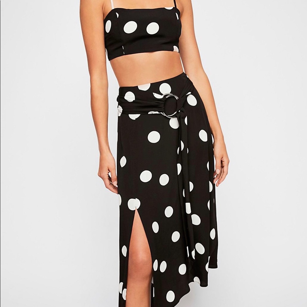 FREE PEOPLE- Polka Dot matching set